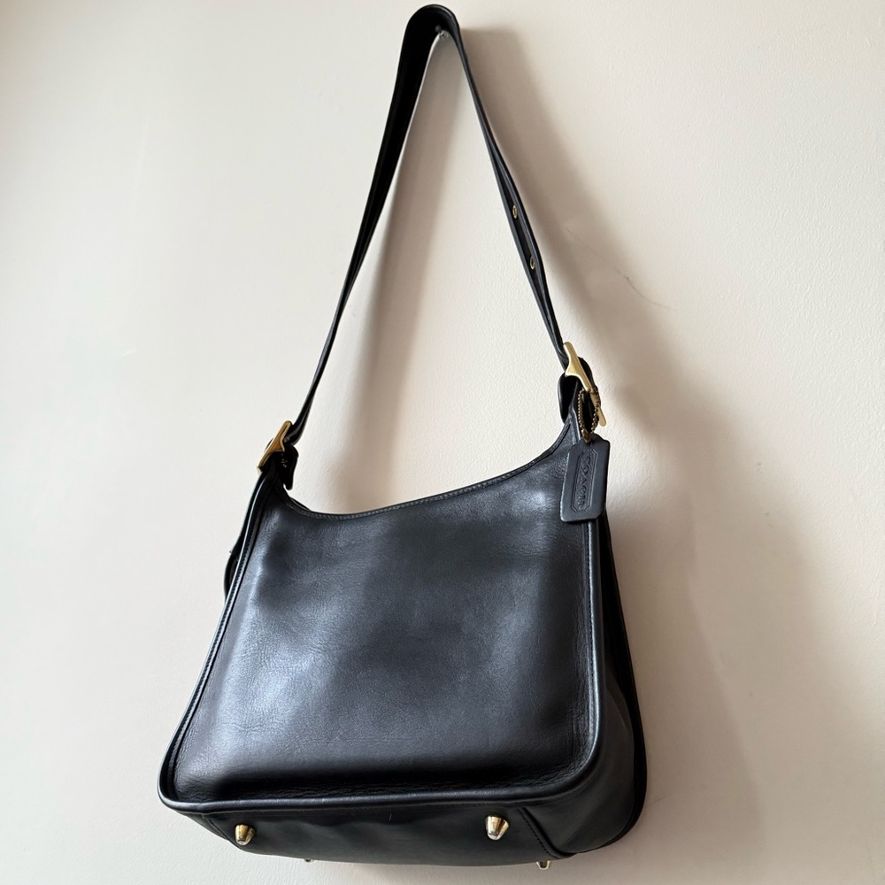 Vintage COACH NYC Legacy Bag Black Leather Shoulder bag crossbody